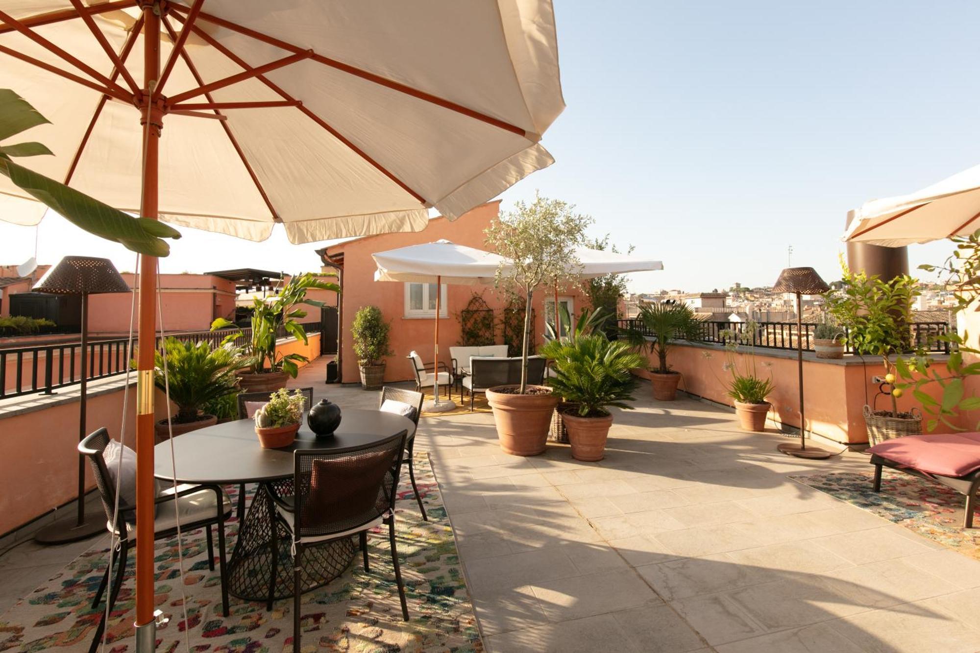 Hotel Umiltà 36 Roma Esterno foto Rooftop terrace